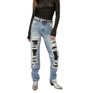 NWT Free People McCoy Destroyed Jeans Size 25